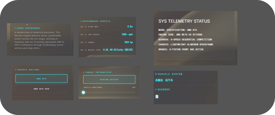 Apex Motorsport UI Components & Controls